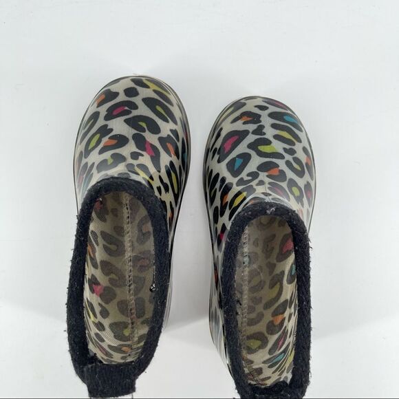 Capelli New York Kids Girl’s Multicolor Leopard Print Rubber Ankle Rain Boots 9 - Picture 7 of 15